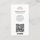 Moderne professionele onroerend goed foto QR code Visitekaartje (Achterkant)