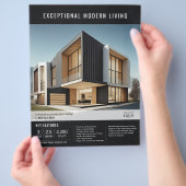 Moderne professionele onroerend goed vermelding flyer (Hand)