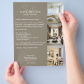 Moderne professionele ontwerper Taupe Flyer (Hand)
