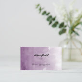 Moderne professionele Paarse Waterverf Visitekaartje (Staand voorkant)