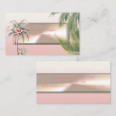 Moderne professionele, palmbladeren, bladeren, blo visitekaartje (Voorkant / Achterkant)