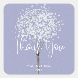 Moderne professionele pastel bedankt vierkante sticker