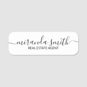 Moderne, professionele, persoonlijke naamtag naamplaatje (Voorkant)