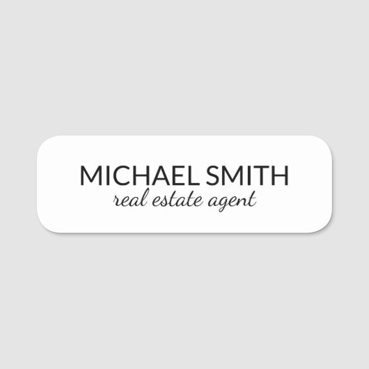 Moderne, professionele, persoonlijke naamtag naamplaatje (Voorkant)