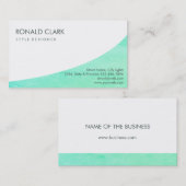 Moderne, professionele platte, blauwe, eenvoudige  visitekaartje (Voorkant / Achterkant)