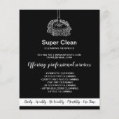 Moderne professionele poetsvrouw dweil schoonmaken flyer (Voorkant)