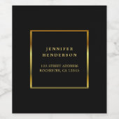 Moderne professionele promotie voor zwart en goud wijn etiket (Enkel label)