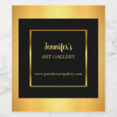 Moderne professionele promotie voor zwart en goud wijn etiket (Enkel label)