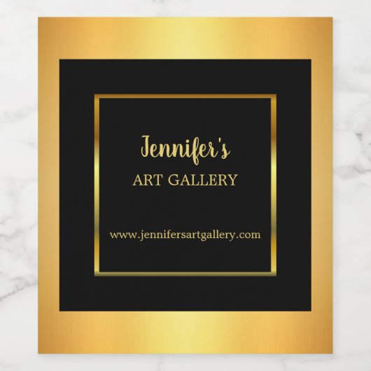 Moderne professionele promotie voor zwart en goud wijn etiket (Enkel label)