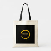 Moderne professionele promotie voor zwarte logo tote bag (Achterkant)
