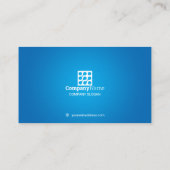 Moderne professionele QR-code - blauw Visitekaartje (Achterkant)