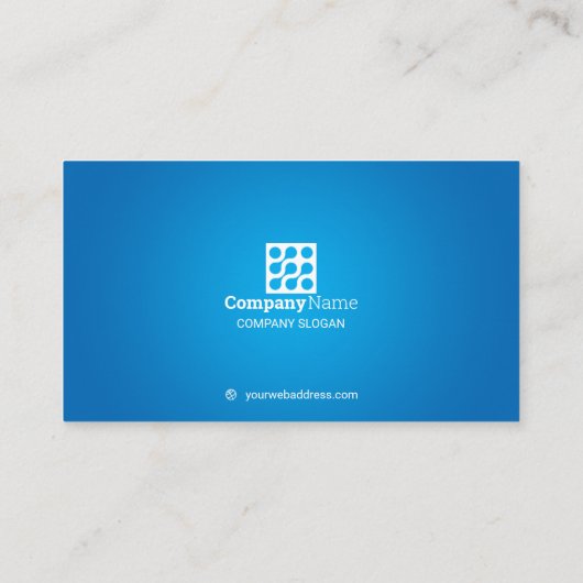 Moderne professionele QR-code - blauw Visitekaartje (Achterkant)