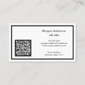 Moderne professionele QR code Business Logo Visitekaartje (Achterkant)
