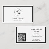 Moderne professionele QR code Business Logo Visitekaartje (Voorkant / Achterkant)