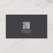 Moderne Professionele QR Code Foto Logo Visitekaartje (Achterkant)