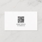 Moderne professionele QR-code fotologo Visitekaartje (Achterkant)