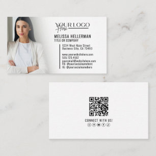 Moderne professionele QR-code fotologo Visitekaartje