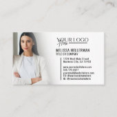 Moderne professionele QR-code fotologo Visitekaartje (Voorkant)