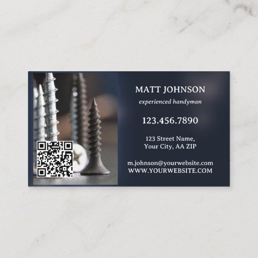 Moderne professionele QR-code Visitekaartje (Achterkant)