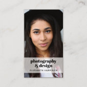 Moderne professionele QR-code voor Kraft Foto Visitekaartje (Voorkant)