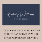 Moderne professionele QR-code voor script: blauw Visitekaartje