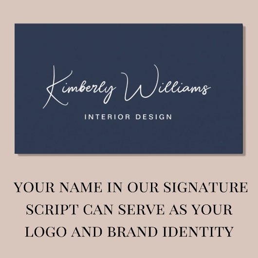 Moderne professionele QR-code voor script: blauw Visitekaartje