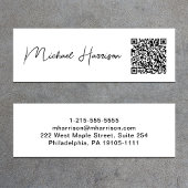 Moderne Professionele QR-code voor script Mini Visitekaartje