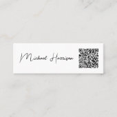 Moderne Professionele QR-code voor script Mini Visitekaartje (Voorkant)