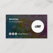 Moderne professionele QR code website sociale medi Visitekaartje (Achterkant)