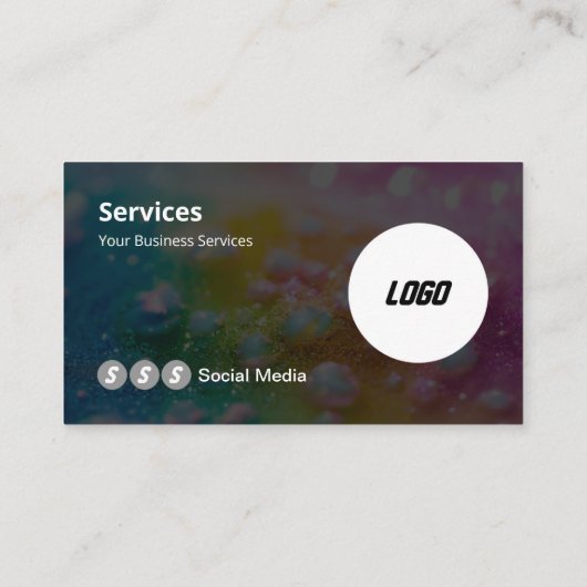 Moderne professionele QR code website sociale medi Visitekaartje (Achterkant)