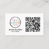 Moderne professionele QR-codefoto uw Logo Visitekaartje (Voorkant)