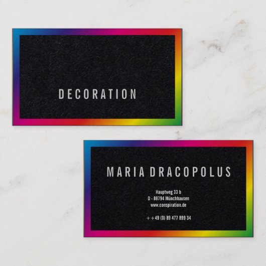 Moderne professionele Rainbow-visitekaartjes Visitekaartje (Voorkant / Achterkant)