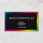 Moderne professionele Rainbow-visitekaartjes Visitekaartje (Achterkant)