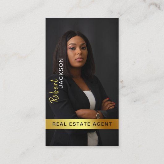 Moderne professionele Real Estate Realtor voegt fo Visitekaartje (Voorkant)