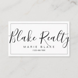 Moderne professionele realtor Realiteit Visitekaartje