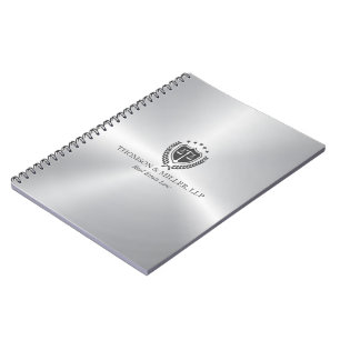 Moderne professionele rechtskantoor Metallic Zilve Notitieboek