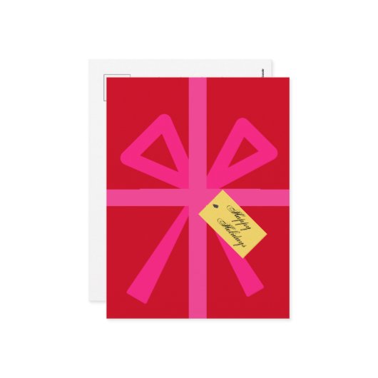 Moderne professionele redacteur met persoonlijke w feestdagenkaart (Voorkant / Achterkant in situ)