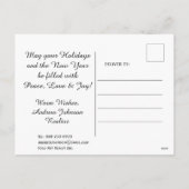 Moderne professionele redacteur met persoonlijke w feestdagenkaart (Achterkant)