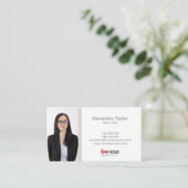 Moderne professionele redacteur Real Estate Voeg f Visitekaartje (Staand voorkant)