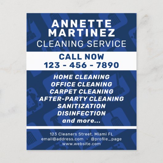 Moderne professionele reiniging flyer (Achterkant)