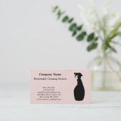 Moderne professionele reinigingsdop visitekaartje (Staand voorkant)