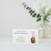 Moderne professionele reinigingsdop visitekaartje (Staand voorkant)