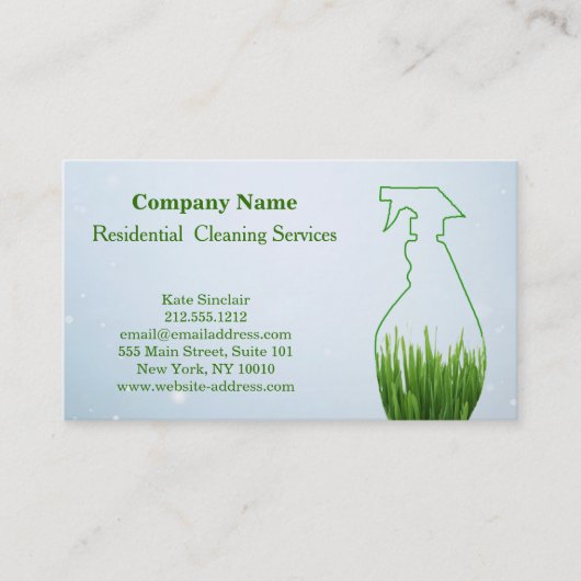 Moderne professionele reinigingsdop visitekaartje (Voorkant)