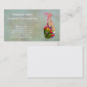 Moderne, professionele reinigingsservicespray-fles visitekaartje (Voorkant / Achterkant)