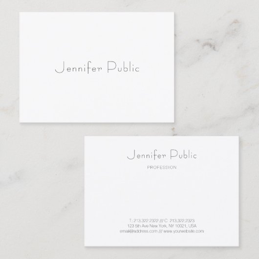 Moderne professionele rendabele eenvoudige Sjabloo Visitekaartje (Voorkant / Achterkant)