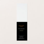 Moderne, professionele, rijke zwarte plaat visitekaartje (Buitenkant ongevouwen)