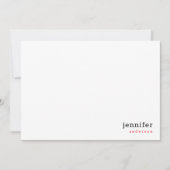 Moderne, professionele Rode Correspondentie Roos Notitiekaartje (Voorkant)