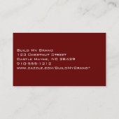 Moderne professionele rode Visitekaartjes (Achterkant)