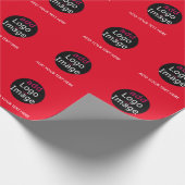 Moderne, , professionele Rood Cadeaupapier (Hoek)