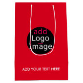 Moderne, , professionele Rood Medium Cadeauzakje (Achterkant)